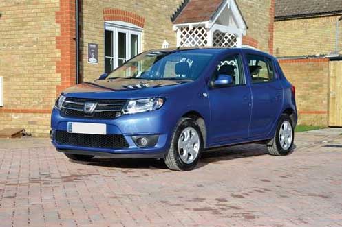 image of a blue dacia sandero