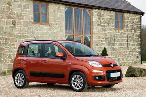 an orange fiat panda