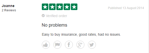 5 star review on trust pilot from joanne