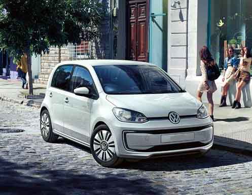 a white volkswagen Up