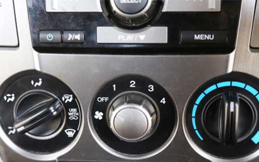 control air condition button in car